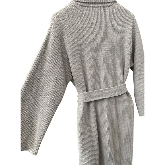 Natori Tranquility Chenille Midi Robe Gray Size Medium - Picture 9 of 11